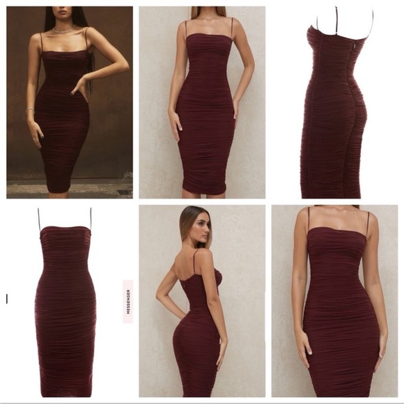 House of CB Dresses & Skirts - House of CB Sirene Maroon Burgundy Dress Size Large
